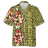 Hula Girl Dancing Hawaiian Shirt For Men Women, Tiki Patterned Aloha Beach Shirts, Tropical Beach Travel Men's Button Down Shirt, Everyday Clothing