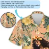 Hula Pretty Guitarist Unisex Hawaiian Shirt, Tropical Nature Aloha Beach Shirts, Flower Printed Men's Button Down Shirt, Clothing For Men And Women