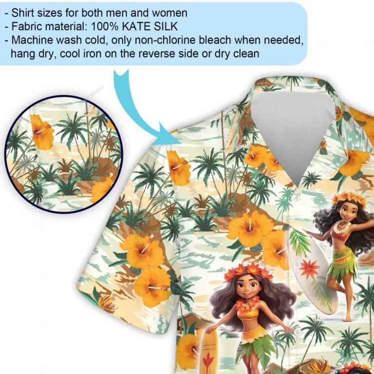 Hula Girl With Surfboard Family Hawaiian Shirt, Wave Surfing Aloha Beach Shirts For Men Women, Mens Button Down Shirt, Summer Beach Shirt