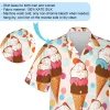 Triple Layered Ice Cream Hawaiian Shirt For Men Women, Vani Choco Berries Cone Pattern Aloha Beach Shirts, Summer Sweets Men's Button Down Shirt