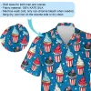 4th Of July Ice Cream Unisex Hawaii Shirt, Celebration Ceremony Food Truck Aloha Beach Shirts, Cupcake Printed Button Down Shirt For Everyone