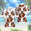 Chocolate Vanilla Ice Cream Unisex Hawaiian Shirt, Delicious Sweets Printed Aloha Vibes Shirt, Summer Vacation Button Down Shirt
