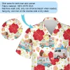 Ice Cream Truck Printed Hawaii Shirt For Everyone, Hibiscus Floral Summer Beach Shirts, Tropical Travelling Unisex Aloha Shirt