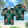 Hippie Styled Lion Hawaii Shirt For Everyone, Tropical Hibiscus Aloha Beach Shirts, Summer Vacation Button-down Top For Everyone, Family Wear