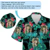 Hippie Styled Lion Hawaii Shirt For Everyone, Tropical Hibiscus Aloha Beach Shirts, Summer Vacation Button-down Top For Everyone, Family Wear