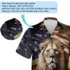 Magnificent Lion Majesty Hawaii Shirt For Everyone, 4th Of July Unisex Aloha Shirt, Tropical Beach Printed Clothing, Animal Lover Top