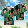 Original Striped Tiger Men Hawaiian Shirt, Tropical Hibiscus Flower And Leaves Summer Beach Button Down, Aloha Family Shirts, Casual Wear