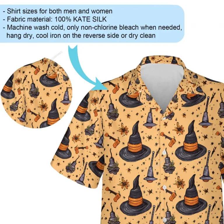 Witch Signature Things Men Hawaii Shirt, Halloween Tools Aloha Beach Button Down Shirt, Spooky Patterned Top, Family Party Clothing