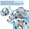 Athletic Dolphin Weightlifting Men Hawaiian Shirt, Gymnastic Animal Aloha Shirt, Palm Island Patterned Clothing, Sport Lover Gift