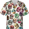 Lucha Libre Masks Hawaiian Shirts For Men, Lucha Wrestling Casual Button Down Shirt, Vintage Hawaii Beach Shirt, Short Sleeve Aloha Shirt