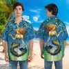 Beautiful Mermaid Tropical Pattern Hawaiian Shirts For Men Women, Mermaid Button Down Mens Hawaiian Shirts, Aloha Vibes Beach Shirt, Summer Shirt