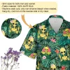 Cute Alien Friends Unisex Hawaiian Shirt, Ufo Printed Aloha Button Down Shirt, Tropical Pattern Shirt, Funny Beach Clothing, Summer Shirt