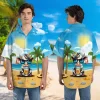Milk Cow Unisex Hawaiian Shirt, Seashore Aloha Button Down Short Sleeve, Tropical Beach Shirt, Funny Animal Clothing For All Ages