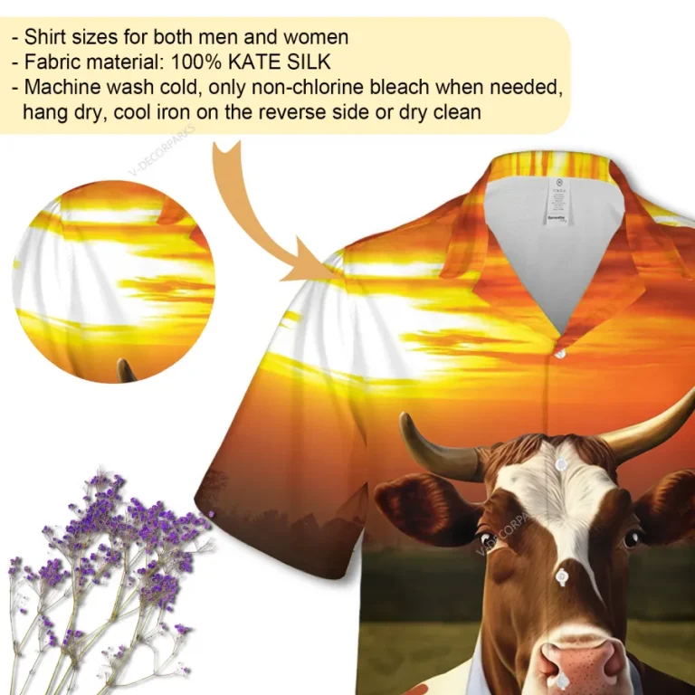 Business Male Cow Unisex Aloha Shirt, Animal 3d Printed Hawaiian Button Down Shirt, Business Man Gift, Summer Beach Shirt, Casual Clothing