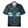 Dragonfly Lover Unisex Hawaii Shirt, Holy Sign Aloha Button Down Short Sleeve, Family Matching Clothing, Summer Beach Shirt