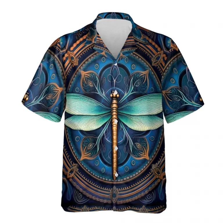 Dragonfly Lover Unisex Hawaii Shirt, Holy Sign Aloha Button Down Short Sleeve, Family Matching Clothing, Summer Beach Shirt