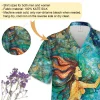 Mosaic Mermaid Unisex Hawaiian Shirts, Undersea Maiden 3d Pattern Shirt, Ceramic Printed Aloha Shirt, Aesthetic Shirt