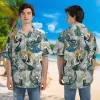Beautiful Mermaid Artpiece Printed Unisex Hawaiian Shirt, Retro Hawaii Beach Shirt, Aloha Party Clothing, Ocean Vibes Gift For Family