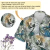 Beautiful Mermaid Artpiece Printed Unisex Hawaiian Shirt, Retro Hawaii Beach Shirt, Aloha Party Clothing, Ocean Vibes Gift For Family