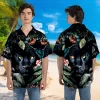 Jungle Panther Unisex Hawaiian Shirt, In The Wood Aloha Beach Short Sleeve, Funny Tropical Shirt, Summer Trip Clothing, Shirt For Men And Women