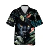 Jungle Panther Unisex Hawaiian Shirt, In The Wood Aloha Beach Short Sleeve, Funny Tropical Shirt, Summer Trip Clothing, Shirt For Men And Women