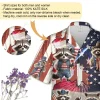 Patriotic Raccoons Unisex Hawaiian Shirt, 4th Of July Aloha Button Down Shirt, American Flag Pattern Shirt, Independence Day Shirt