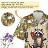 Raccoon & Beer Unisex Hawaiian Shirt, Animal Printed Aloha Button Down Shirt, Beer Pattern Shirt, Funny Clothing, Family Matching Shirt
