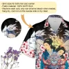 Onna-bugeisha Japanese Unisex Hawaii Shirt, Ukiyo E Aloha Button Down Shirt, Warrior Skull Patterned Clothing, Tropical Hibiscus Shirt