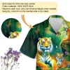 Tiger Resting In The Forest Hawaiian Shirts For Men, Tree Lover Button Down Short Sleeve, Hawaii Men's Wear Collection, Aloha Printed Clothing