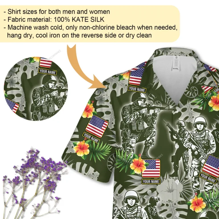 Us Army Hawaiian Shirts For Men And Women, Soldier Unisex Aloha Button Down Short Sleeve, Tropical Patterned Shirt, Summer Clothing