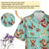 Funny Workout Chicken Unisex Hawaiian Shirt, Aloha Beach Button Down Shirt, Island Printed Clothing, Retro Shirt, Bird Lover Gift