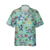 Workout Shark Unisex Hawaiian Shirt, Ocean Animal Printed Shirt, Weightlifting Lover Aloha Button Down Shirt, Animated 3d Clothing