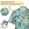 Workout Shark Unisex Hawaiian Shirt, Ocean Animal Printed Shirt, Weightlifting Lover Aloha Button Down Shirt, Animated 3d Clothing
