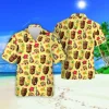 Tiki Mask Taco Hawaiian Shirts, Mexican Themed Summer Beach Shirts, Cinco De Mayo Aloha Shirts, Mexican Culture Button Down Short Sleeve Hawaii Shirts