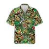 Dinosaur Taco Hawaiian Shirt For Men Women, Dino Sombrero Summer Beach Shirts, Cinco De Mayo Aloha Shirts, Colorful Button Down Short Sleeve Shirts