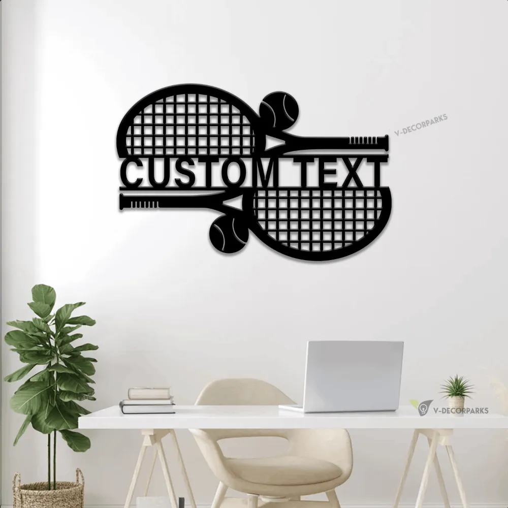 Tennis Sign, Custom Tennis Metal Wall With Led Lights, Tennis Player Gift, Sport Lover, Fathers Day Gift, Gift For Dad, Gift For Brother