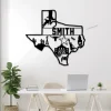 Texas Metal Sign With Led Lights, Custom Texas Sign, Texas Family Name Sign, Texas Forever Sign Texas Name Sign, Lone Star Sign, Cowboys Sign