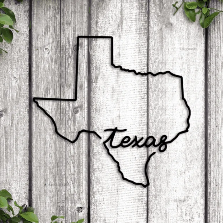 Texas Sign With Led Lights, Texas State Sign Wall Art, Texas Metal Wall Art, Outline Of Texas Wall Art, Texas Metal Art, Texas Decor