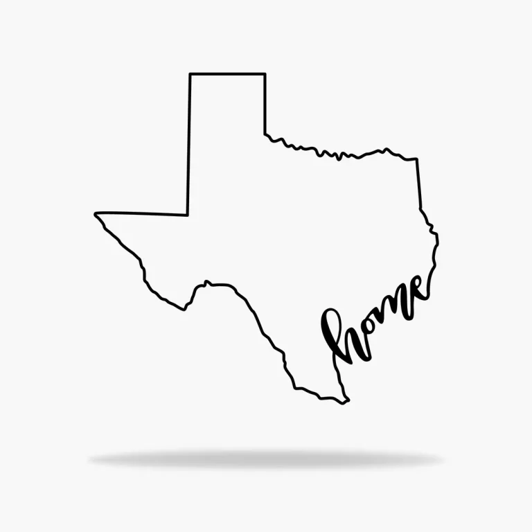 Texas Home Sign, Cut Metal Sign