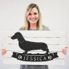 The Dachshund Monogram, Cut Metal Sign, Metal Wall Art, Metal House Sign