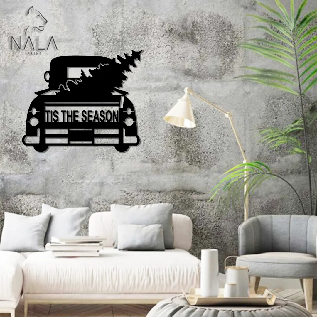 Tis-The_2520Season2_3fd36bfc-8c87-4a3a-9544-44ee0a1094e1.webp Tis The Season Truck Cut Metal Sign, Christmas Wall Art Decor, Xmas Wall Hanging, Perfect For Christmas