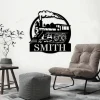 Train Custom Metal Sign With Led Lights, Personalized Train Sign, Train Wall Decor, Custom Metal Name Sign