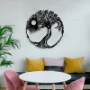 Tree Of Life With Sun And Moon Metal Wall Art With Led Light Day And Night Celtic Tree Sign Home Decor Celestial Sun And Moon Decoration