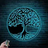 Tree Of Life Metal Wall Art With Led Lights, Metal Yin Yang Decor, Tree Of Life Sign, Tree Of Life Wall Decor, Yoga Housewarming Gifts