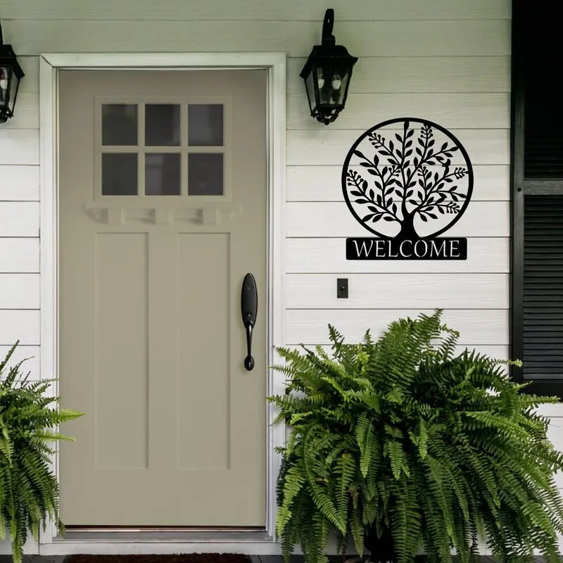 Tree Of Life Name Monogram Family Name Sign, Outdoor Name Sign Metal, Split Monogram, House Decor, Wall Art