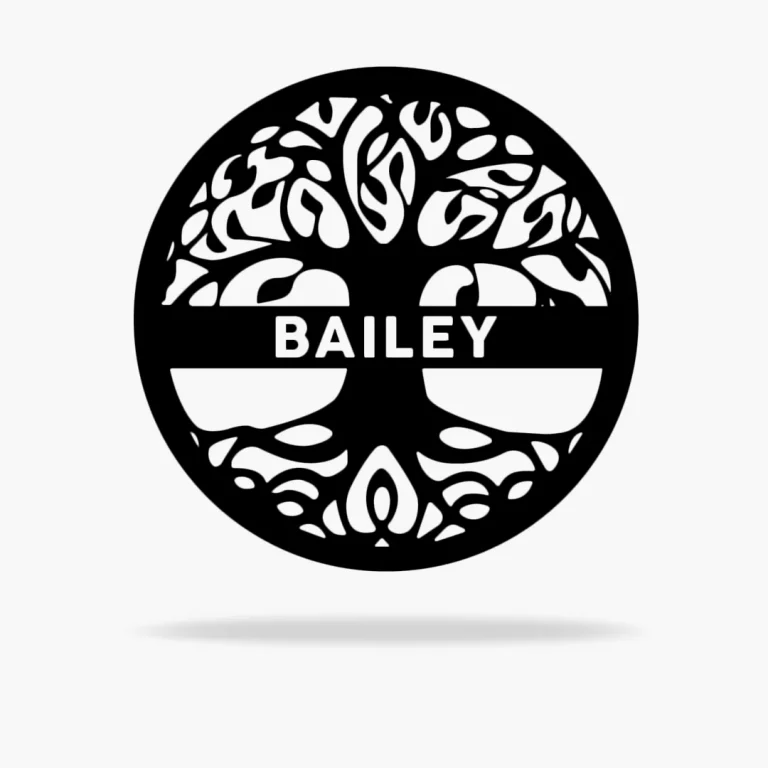 Tree Of Life Custom Monogram, Cut Metal Sign