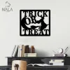 Trick Or Treat Witch Moon Metal Sign, Halloween Wall Decor, Witch Metal Wall Art, Perfect Decoration For Halloween