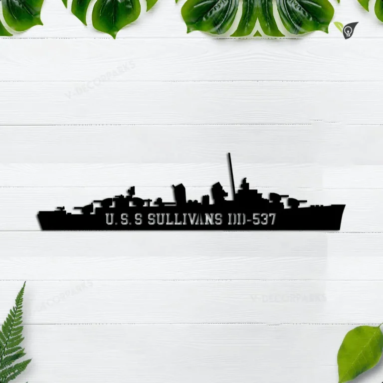 Uss Sullivans Dd-537 Metal Wall Art, Custom Us Navy Ships Metal Sign, Metal Veteran Decor, Navy Gift, Decor Decoration