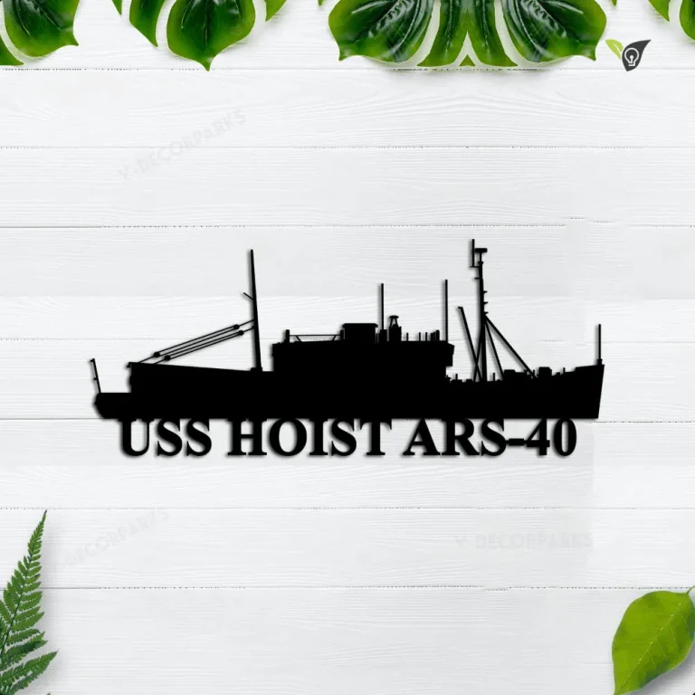 Uss Hoist Ars-40 Metal Wall Art, Custom Us Navy Ships Metal Sign, Metal Veteran Decor, Navy Gift, Decor Decoration