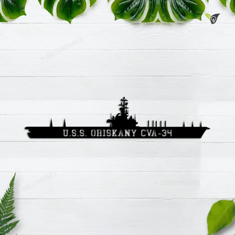 Custom Uss Oriskany Cva-34 Metal Wall Art, Uss Navy Ship Sign, Navy Memorabilia Gift, Uss Ship Laser Cut